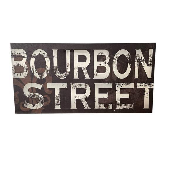 Bourbon Street Canvas Wall Decor Sign - Picture 1 of 6